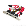 2portx ESATA +power to SATA 7P F baffle cable